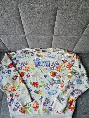 Kith | Sketchbook Nelson Crewneck Sweatshirt In Sandrift Size XS